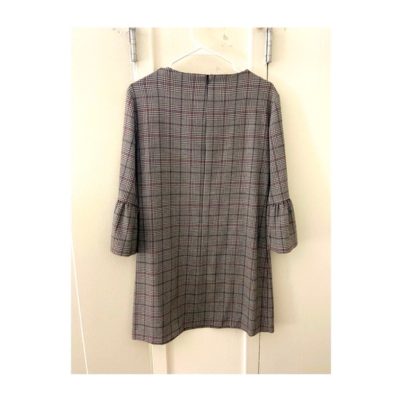 Zara Dress Checkered Plaid Shift Mini Pullover Size M Houndstooth Gingham Preppy - Picture 4 of 5